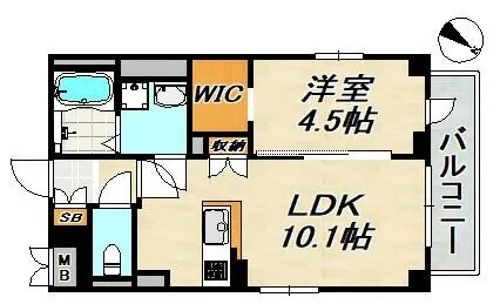 SD Marina Bay KOBE【4階】の間取り