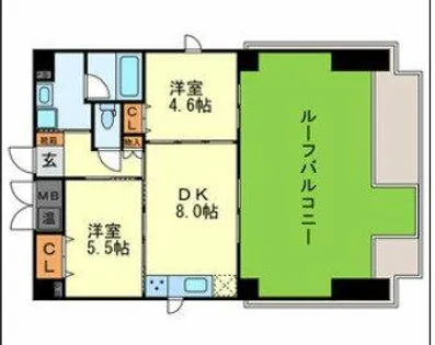 和宏一輝【8階】の間取り