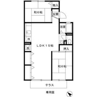 ファミール陵南 B棟【2階】の間取り