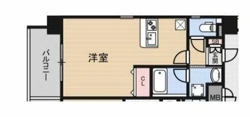 アーバンフラッツ上町【10階】の間取り