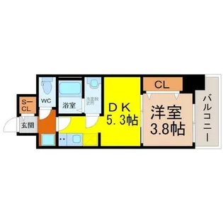 プレサンス名駅南エディフィス【14階】の間取り