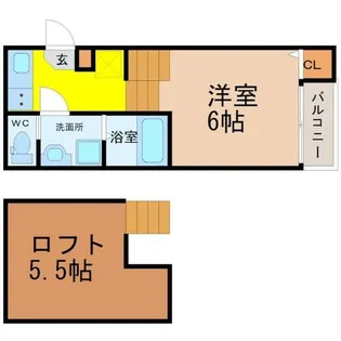ハーモニーテラス長筬町Ⅱ【2階】の間取り