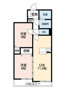 NEW PINE A【101号室】の間取り
