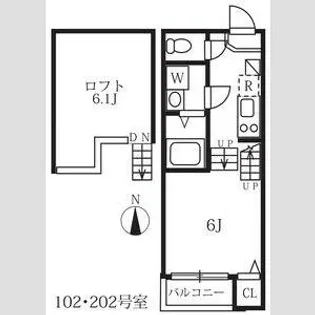 ハーモニーテラス八代町【2階】の間取り