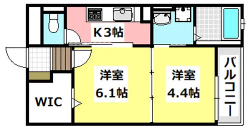 カーサ アリエッタ【207号室】の間取り
