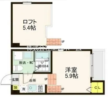 ハーモニーテラス広住町【1階】の間取り
