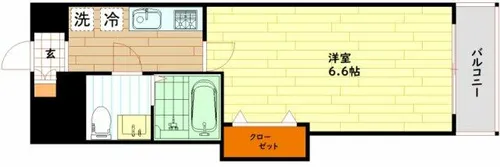 ラグゼ桜ノ宮【6階】の間取り