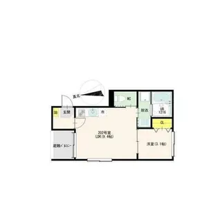 (仮称)野並二丁目(9)Bコーポ【2階】の間取り