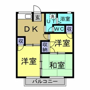 サンハイツ長根B【102号室】の間取り