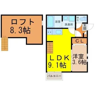 Creo志賀本通【2階】の間取り