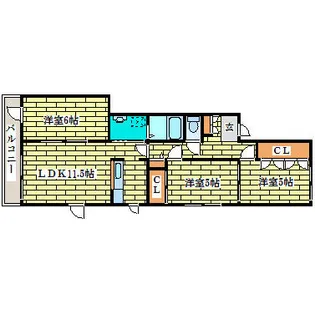 フェンディ真栄【402号室】の間取り