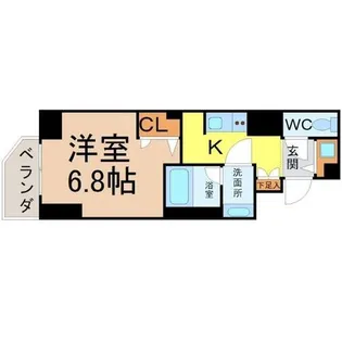 エイペックス名古屋栄Premier Life【8階】の間取り