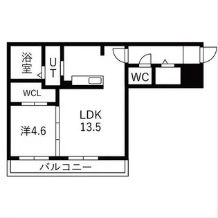 Pine hills北23条【107号室】の間取り