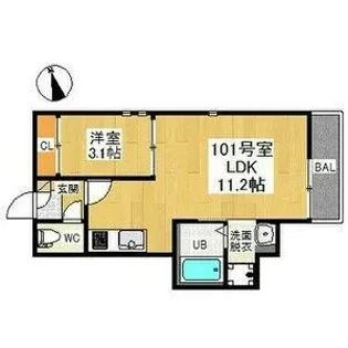 GRANDTIC神宮南【1階】の間取り