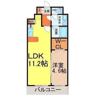 フォレシティ新栄【10階】の間取り