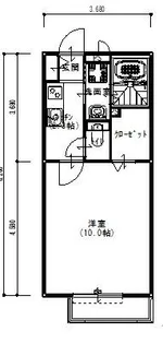 ウエストヴァレーⅡ【102号室】の間取り