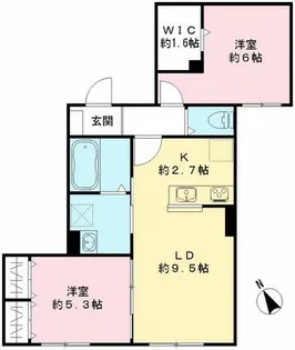 仮称)ユアメゾン山科【102号室】の間取り