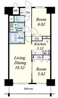 大阪府大阪市東成区中道4丁目【マンション】の間取り