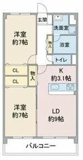 レージュルミエール【1階】の間取り