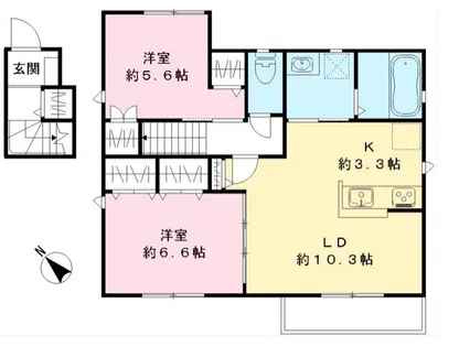 カーサ雅【1階】の間取り