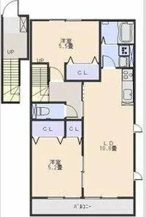 グレーシア中郷B【2階】の間取り
