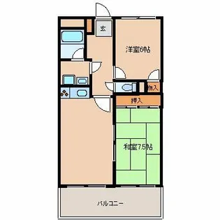 ソシア武庫川【4階】の間取り