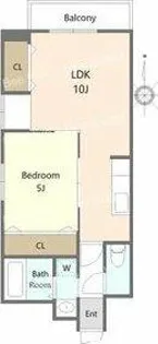 エルザセンティア筒井【4階】の間取り