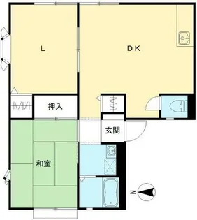 サンライフ安倉【1階】の間取り