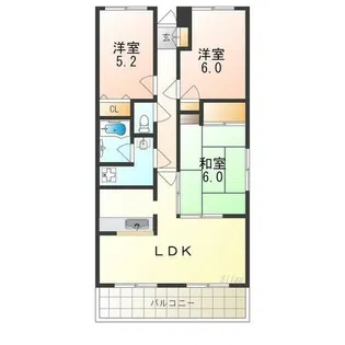 プレステージ深井水池【3階】の間取り