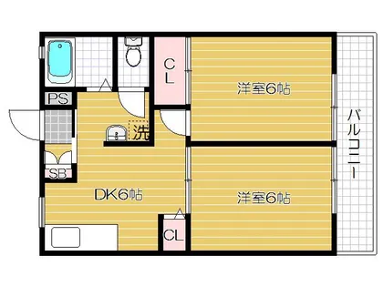 ハイツパークサイド【3階】の間取り