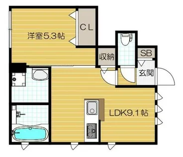 YOUR MAISON 瀬川【1階】の間取り