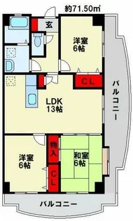 アーバンライフ折尾【8階】の間取り