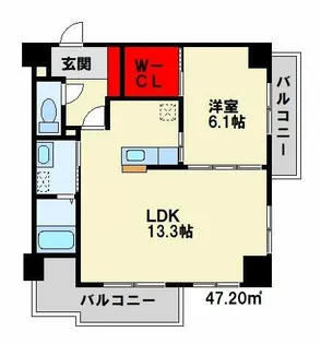 アルファビル【7階】の間取り