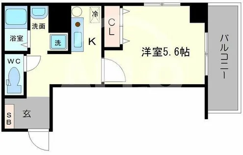 みおつくし東なんば【10階】の間取り