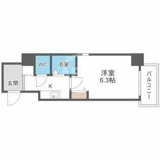 エルミタージュ難波南Ⅶ【3階】の間取り