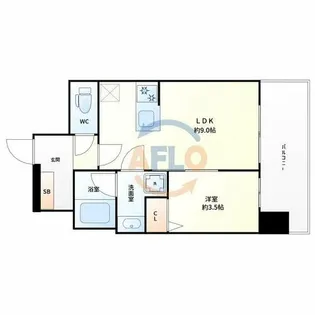 エル・セレーノ新大阪北【10階】の間取り