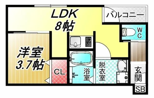 H-maison加美正覚寺Ⅹ【1階】の間取り