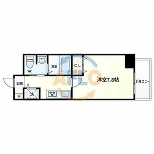 フォレスタ長居【4階】の間取り