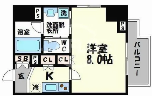 グランデカワノ上町台【7階】の間取り