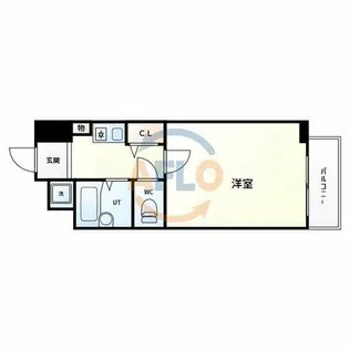 プレサンス阿倍野阪南町【8階】の間取り