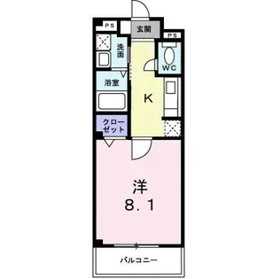 カルムアビタシオン大将軍Ⅱ【2階】の間取り