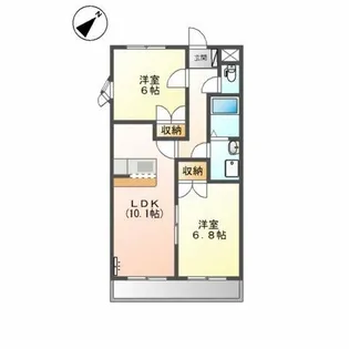 レジデンスミレニアム【2階】の間取り