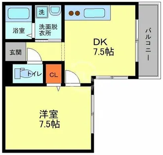 クィーンライフ桑津【4階】の間取り