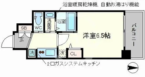 エステムコート難波Vブロード【10階】の間取り