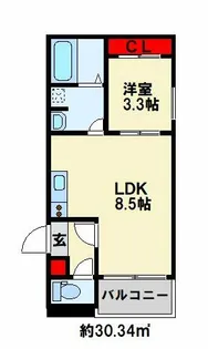 Tidy西小倉【2階】の間取り