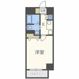 プランドール北浜【14階】の間取り
