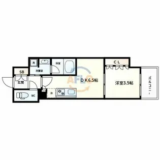 ザ・パークハビオ都島テラス【8階】の間取り