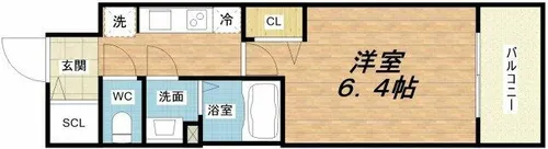 1Kの間取り画像