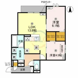 Clashist加美東【1階】の間取り