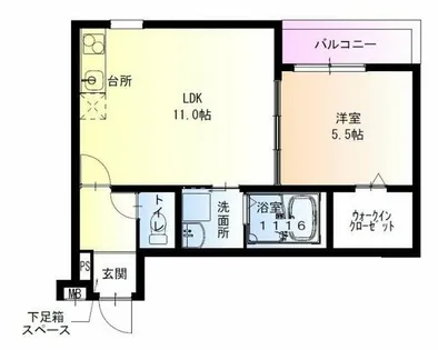 フジパレス住吉遠里小野Ⅲ番館【102号室】の間取り